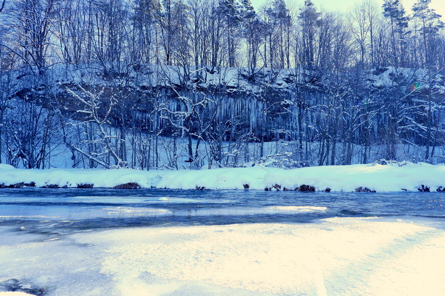 mniejszy lodospad w Rudawce Rymanowskiej