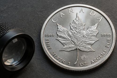monety bulionowe srebrne - liść klonowy Canada