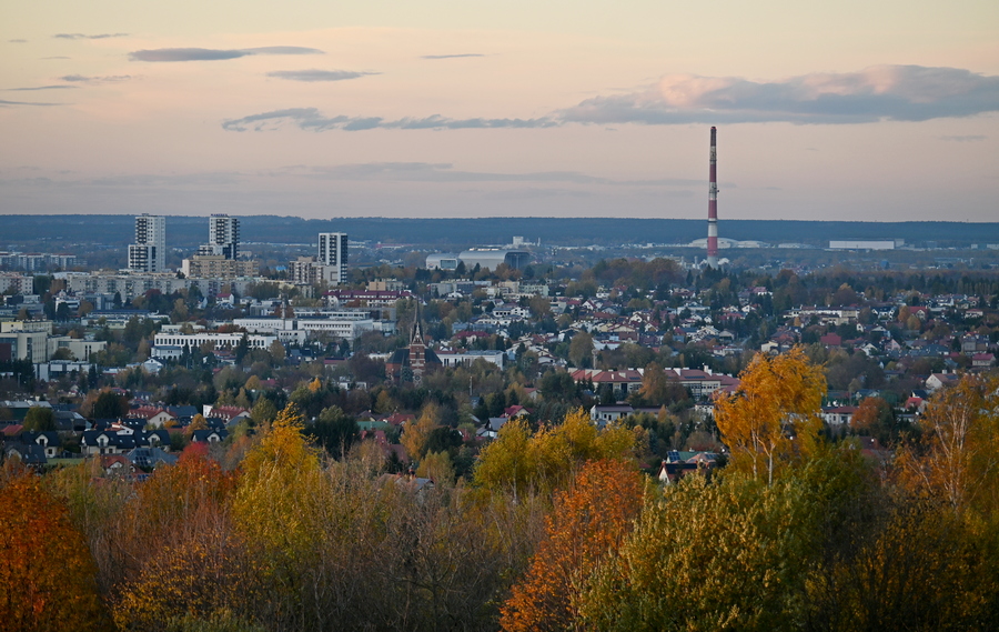 Panorama miasta Rzeszowa z punktu widokowego na Rocha