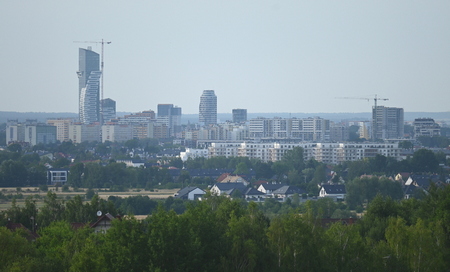 Widok na Rzesz&oacute;w z Tyczyna 