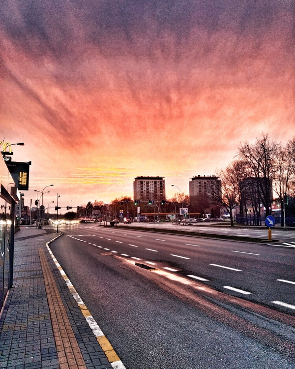 Zachód słońca Rzeszów