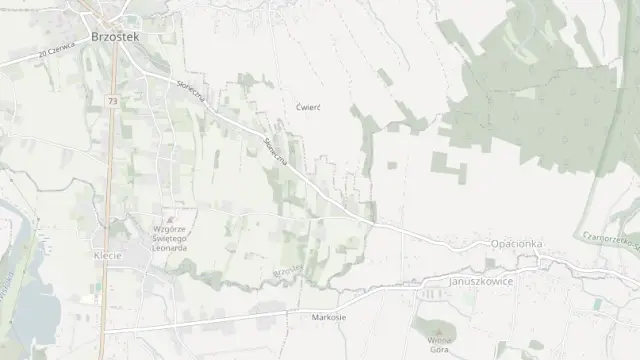 Mapa trasy rowerowej: Doliną Gogołówki