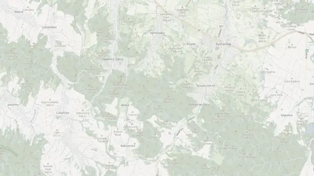 Mapa trasy rowerowej: Między Zdrojami - szlak rowerowy czerwony