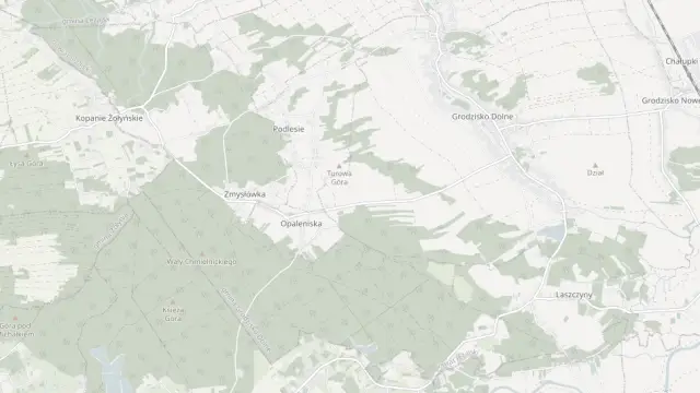 Mapa trasy rowerowej: Niebieski szlak rowerowy – pętla z miejscowości Grodzisko Dolne