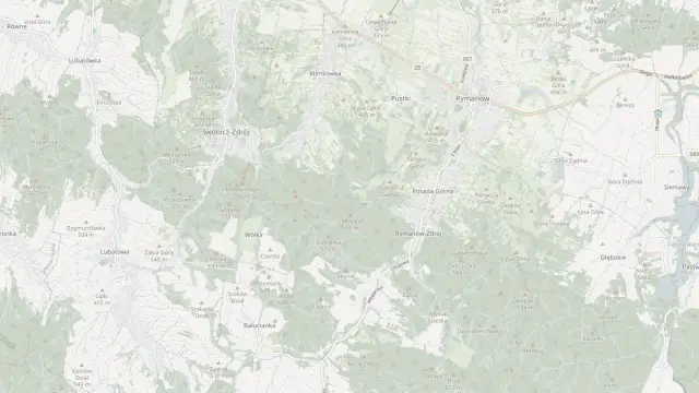 Mapa trasy rowerowej: Rymanowski Szlak Rowerowy