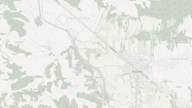 Mapa trasy rowerowej: Brzostecką doliną Wisłoki