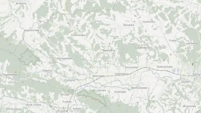 Mapa trasy rowerowej: Wielka Pętla Gminy Wiśniowa