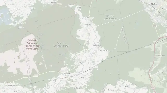 Mapa trasy rowerowej: Szlaki rowerowe gminy Bojanów