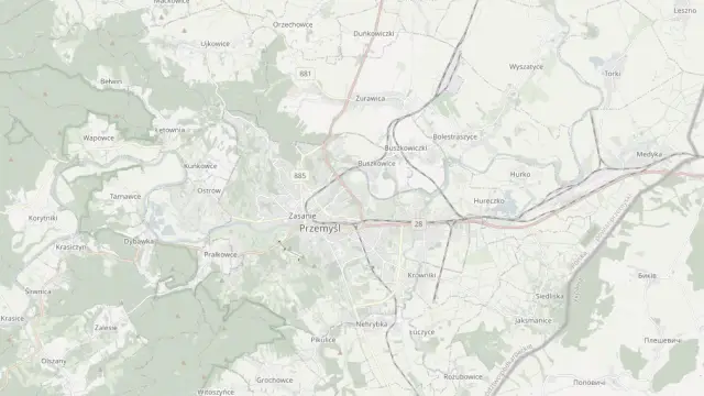 Mapa trasy rowerowej: Trasa rowerowa po fortach Twierdzy Przemyśl
