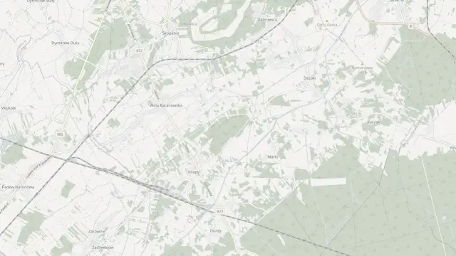 Mapa trasy rowerowej: Ze Skopania przez gminę Baranów Sandomierski - duża pętla