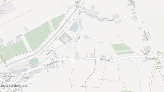 Mapa trasy rowerowej: Szlak rowerowy Baranów Sandomierski - mała pętla