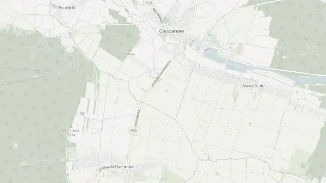 Mapa trasy rowerowej: Brązowa trasa rowerowa gminy Cieszanów