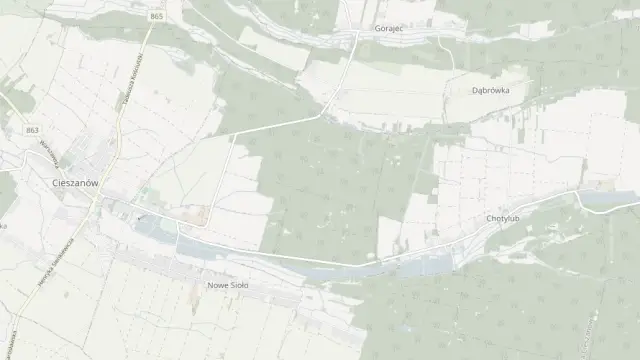 Mapa trasy rowerowej: Czerwona pętla rowerowa gminy Cieszanów
