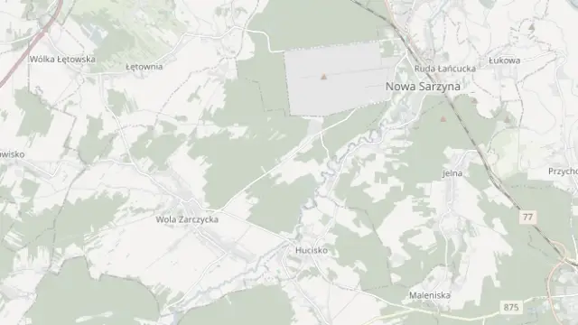 Mapa trasy rowerowej: Czerwony szlak rowerowy gminy Nowa Sarzyna