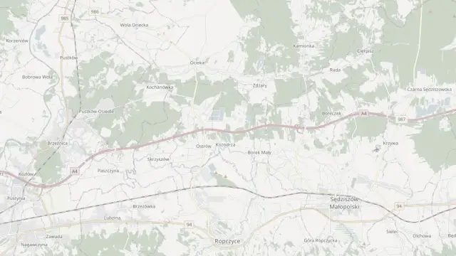 Mapa trasy rowerowej: Szlak rowerowy Ropczyce - Kamionka - Ropczyce