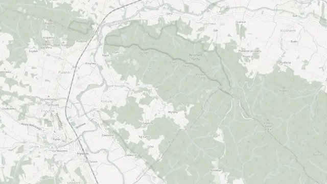 Mapa trasy rowerowej: Kobyle, Jazowa, Kobyle