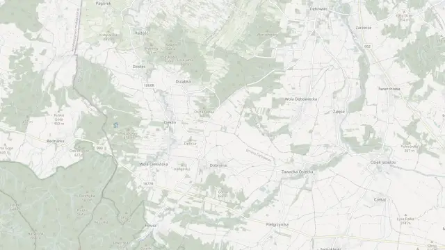 Mapa trasy rowerowej: Szlak cmentarzy wojennych